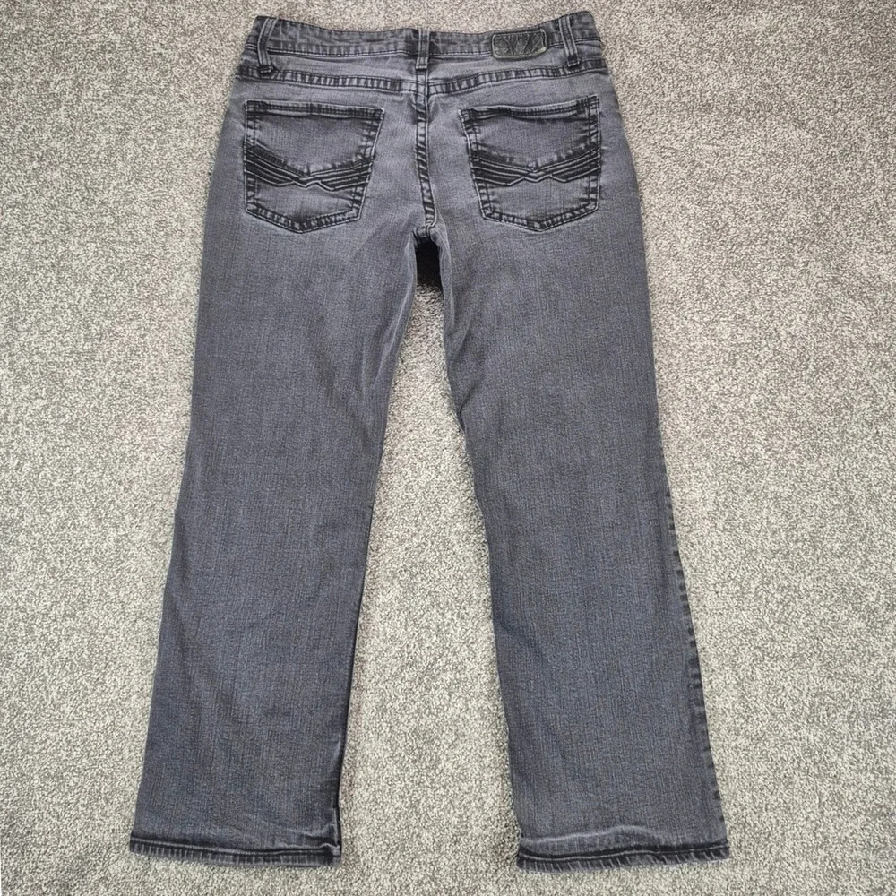 BKE Jake Bootcut Jeans Mens 34x30 Black Washed Stretch Denim